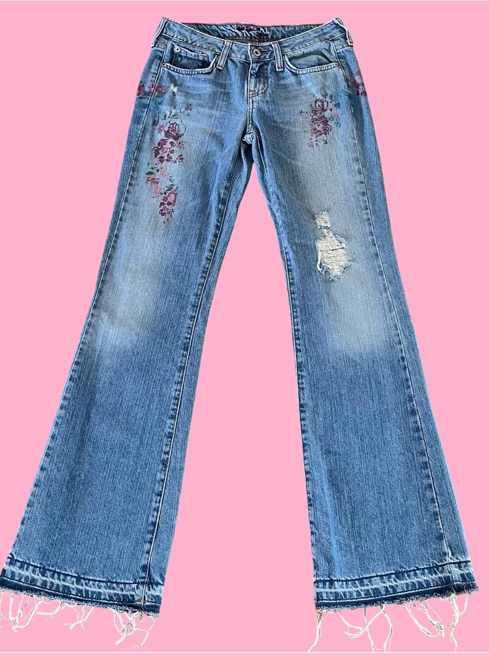 2000’s Hint Painted Flower Jeans